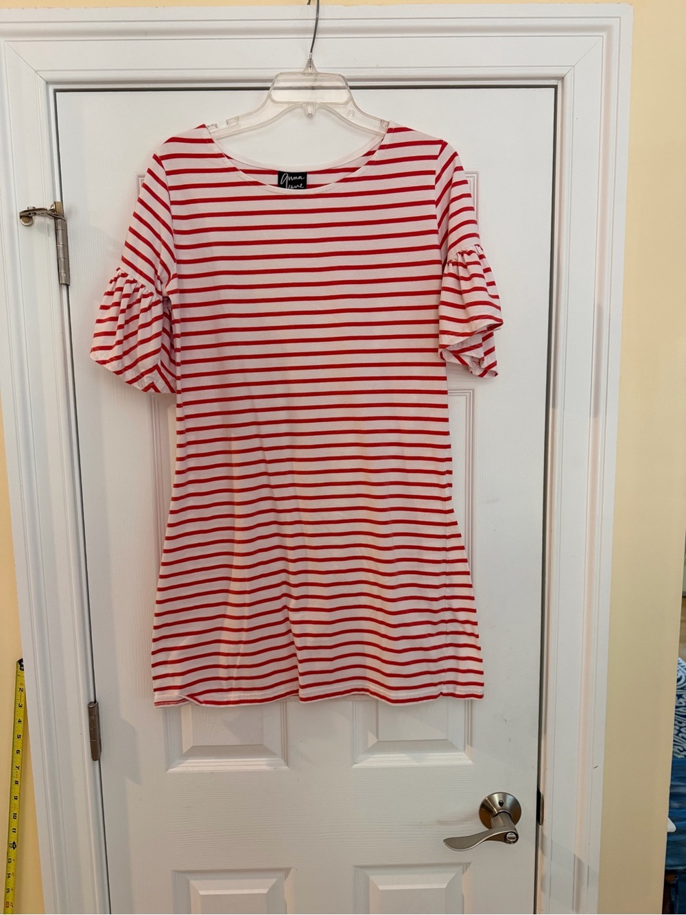 Ladies Size Small "Ann Lane & Co" by MSC Red and White Striped Tee GUC